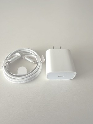 For Apple Fast Charger 20W  Power Adapter & USB-C 60W Braided Charge Cable 1m