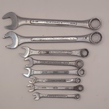 Vintage S-k Tools S-k Wayne Wrench Lot Sae Usa Mixed C-series Forged 8pc Set