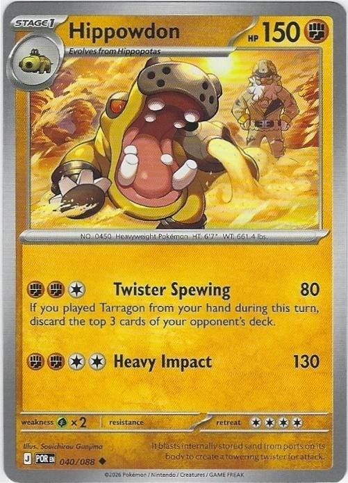 Hippowdon - 040/088 Uncommon ME03: Perfect Order NM
