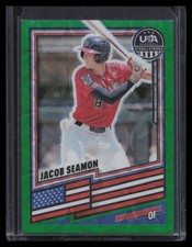 Jacob Seamon 2026 Panini Stars & Stripes Prizm USA Green Scope #179 #/99