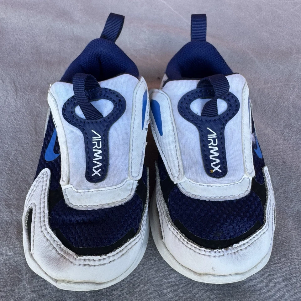 Размер 6c - Nike ребенка ясельного возраста Air max болт (TDV) туфли синий белый детский CW1629-400 - Изображение 3 из 4