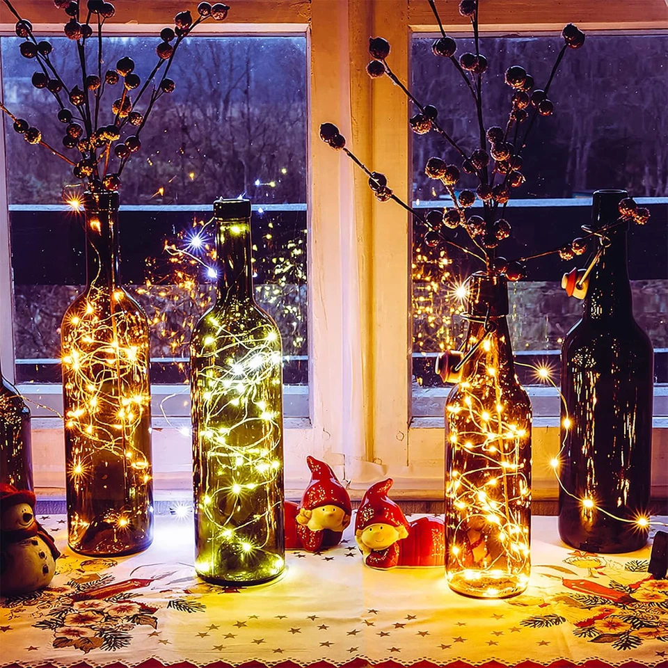 15 Pezzi Luci per Bottiglia,2M 20 LED Lampada Bottiglia Luci LED Decorative,Tapp - Immagine 4 di 4