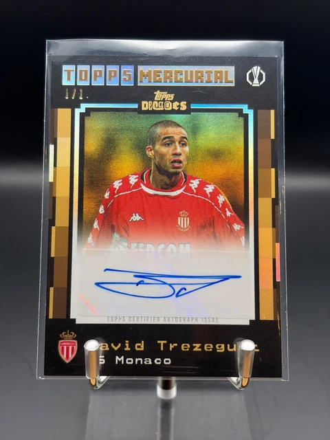 David Trezeguet 1/1 Auto Gold Refractor AS Monaco 2024 Topps UCC Decades