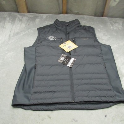 Scheels Down Vest Mens Large Gray Ram River Insulated Puffer WARM Wind $100 NEW