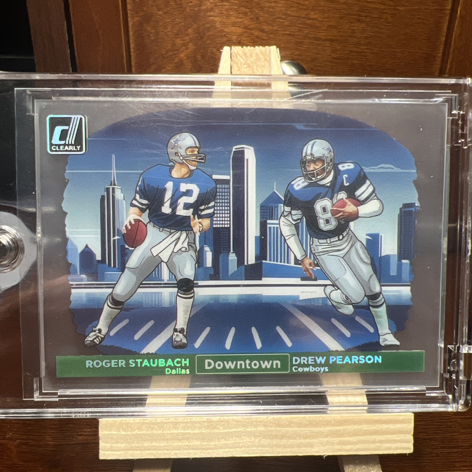 2024 Panini Clearly Donruss Roger Staubach/Drew Pearson Downtown 🚨MINT🚨