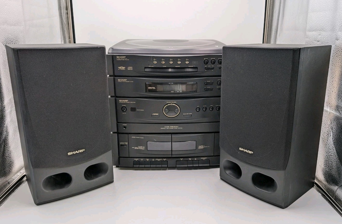 Cd Cassette Radio Record W/ Speakers Read