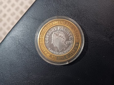Caesars Palace Silver Strike Token .999 Fine Silver .60 OZ Limited Edition 1995