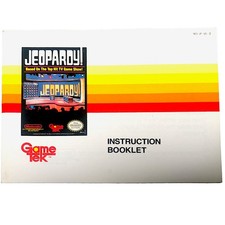 Jeopardy 1987 GameTek NES Nintendo Instruction Booklet