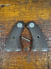 Vintage Colt Police Positive Special Checkered Wood Grips. Long Square Butt Vintage Colt Police Positive Special Checkered Wood Grips. Long Square Butt
