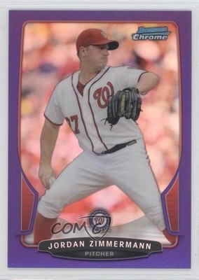 2013 Bowman Chrome Purple Refractor 131/199 Jordan Zimmermann #33 0l2