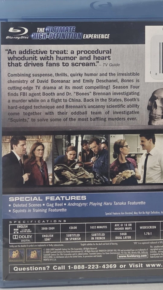 Bones: Season 4 [Blu-ray]  BRAND NEW  - Image 2 of 4