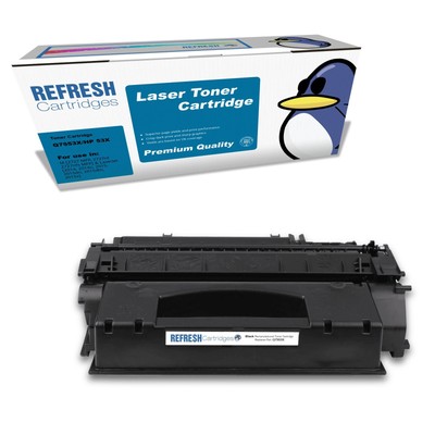 Refresh Patronen Ersatz schwarz Q7553X/53X Toner kompatibel mit HP Drucker