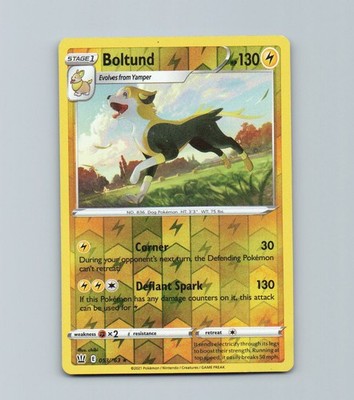 Boltund 053/163 Rare Battle Styles Pokemon Reverse Holo Near Mint