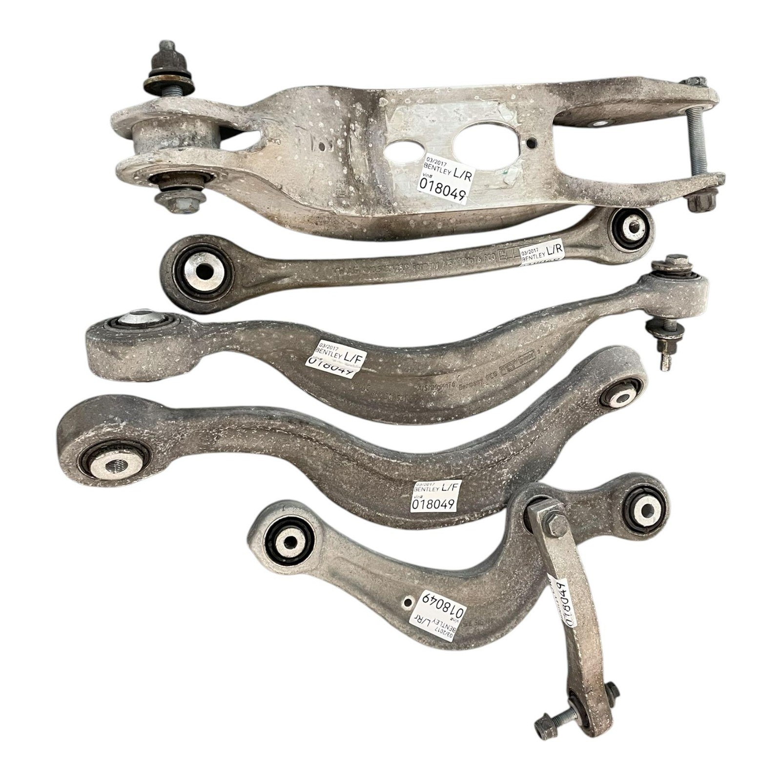 2016-2020 BENTLEY BENTAYGA REAR LEFT MULTI-LINK SUSPENSION CONTROL ARM SET *28K*