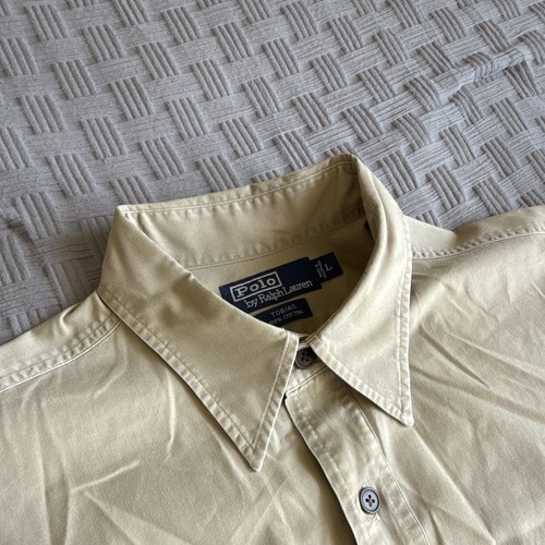 Vintage 90s Polo Ralph Lauren Tobias Workshirt L Khaki Safari Utility NWOT