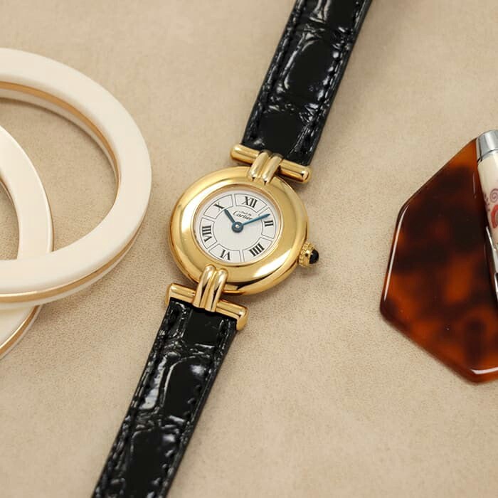 Cartier Must Colisee Vermeil Womens Watch G0805 Japan-image