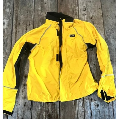 Gill Breathable Mens Jacket Yellow Black Sailing Cycling Reflective Size Medium