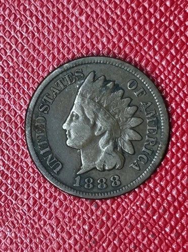 1888 Indian Head Cent Fine Condition Exact Coin Pictured Free Shipping #K96