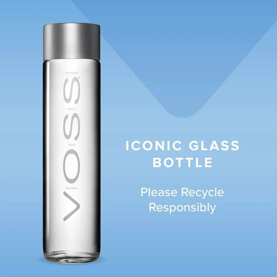 Voss Artesian Still Water 375ml Glass Bottles (Pack of 6)