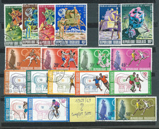 1 ) TOGO 1968/69 : ALBUM PAGE WITH 6 COMPLET SETS STAMPS USED - THEMATIC