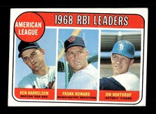 1969 Topps #3 American League 1968 RBI Leaders