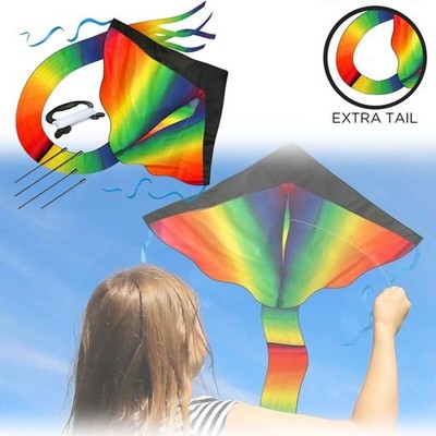 3D Schiff Segelboot Regenbogen Flugdrachen Kinderdrachen Drachen Sport Kite DE
