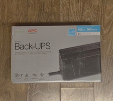 APC Back-UPS 650VA 360W Desktop UPS, 7 Outlets, USB, Surge, Black