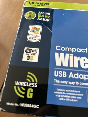 Linksys Compact Wireless - G USB Adapter Model WUSB54GC BRAND NEW - Picture 4 of 8