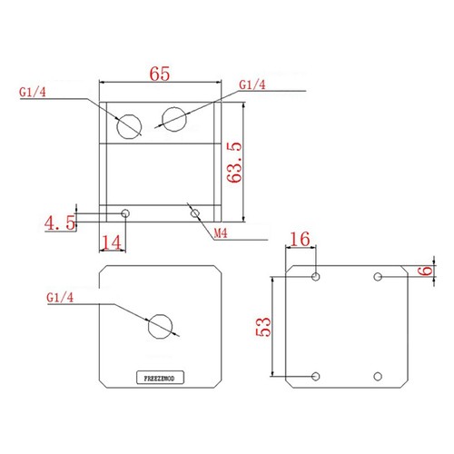Wasserkühlungspumpe, Integrierte Wasserkühlungs-Mute-Pumpe, D-Port + - Afbeelding 4 van 7