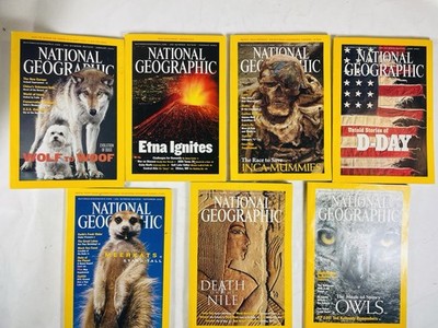 National Geographic 2002 x7 Magazine Bundle