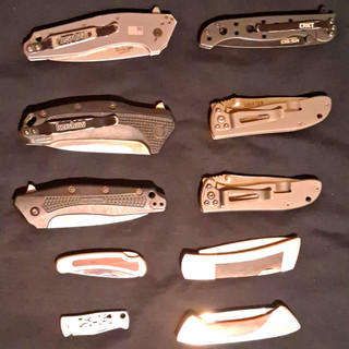 Lot of 10 Folding Pocket Knife CRKT Kershaw SOG Valor Japan