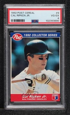 1992 Post Food Issue Cal Ripken Jr #9 PSA 4 HOF 09dw