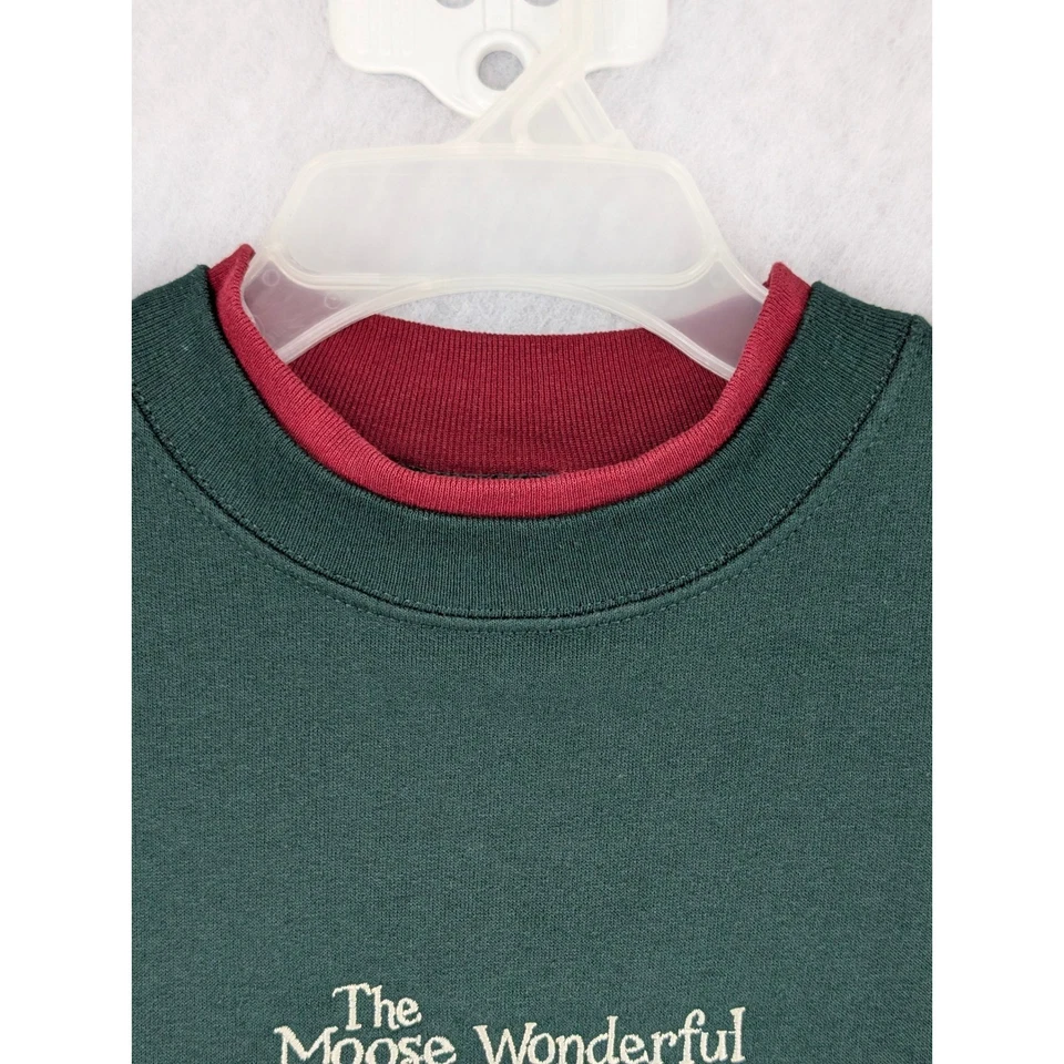 Sudadera Vintage Abuela Alce Verde Cuello Redondo Manga Larga Talla Grande Foto 4 de 4