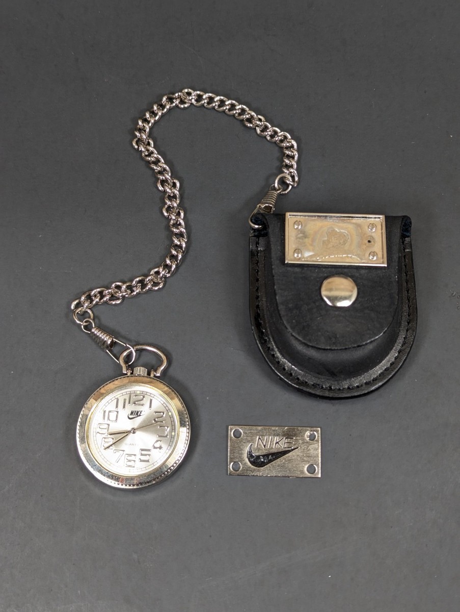 Nike Air Quartz Pocket Watch With Leather Case Made In USA | eBay