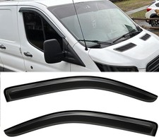 2pcs Outside Mount Style Dark Smoke Window Rain Guards Durable Side Wind Deflect