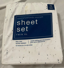 NIP Twin XL Sheet Set - Flat Sheet, Fitted Sheet  Pillowcase Acne Med Resistant