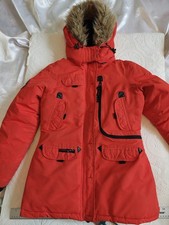 Canada Weather Gear Super Triple Goose Parka Red Fur Hood Coat Jacket Boys Warm