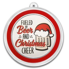 2025 1 oz Silver Colorized Round - Christmas Cheer Fueled by Beer 85.38 per troy oz