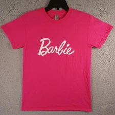 Barbie Womens Pinkish Red Top Size Small T-Shirt Logo Short Sleeve Round Neck