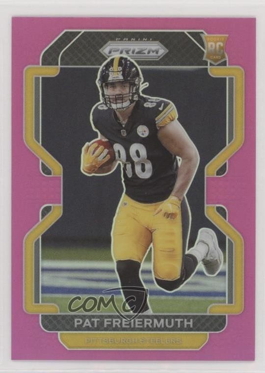 2021 Panini Prizm Rookie Pink Prizm Pat Freiermuth #362 Rookie RC 17kh