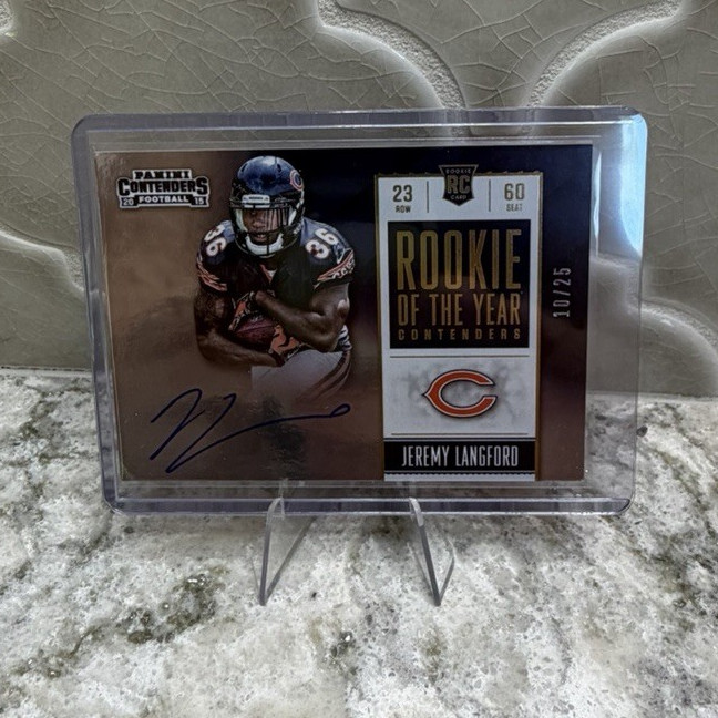 Jeremy Langford Panini Contenders Rookie of the Year Contenders Autographs #ROYJL Gold