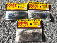 3 New STRIKE KING LURES 5/8oz THUNDER CRICKET Bladed Baits SWIM JIGS Pro Colors