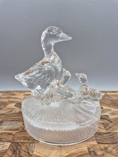 RCR Crystal Art Glass Duck & Ducklings Paperweight Figurine Ornament
