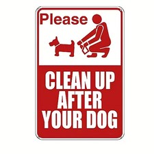No Dog Poop Signs For Yard and Clean Up After Your Dog Tin Metal Signs HomeD cor