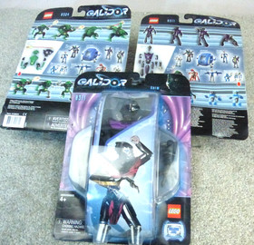 Three 2002 Lego Galidor Defenders Outer Dimension Euripides & 2 Gorm Sealed