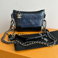 Chanel Gabrielle Small Hobo Bag Navy Black Qu...