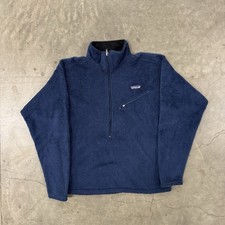 Vintage Patagonia 1990s Full Deep Pile Fleece Quarter Zip Synchilla Made In USA