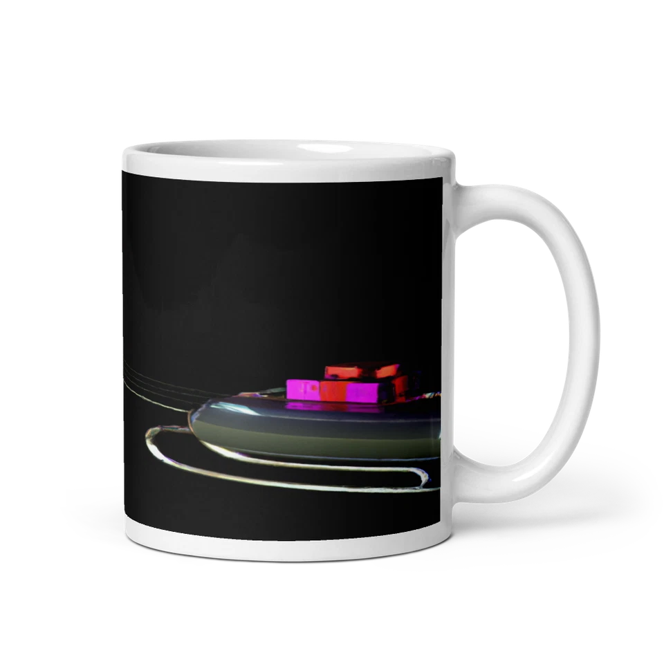 Futuristic Santa Claus with Robotic Reindeer 11oz Ceramic Mug - Image 2 of 3