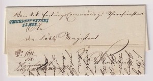E5998: 1847 Theresienstadt Stampless Cover, Letter, Ghetto