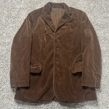 VTG Ralph Lauren Polo Sport Coat Men Large Brown Corduroy Blazer Field Outdoor